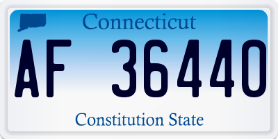 CT license plate AF36440