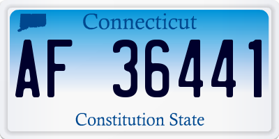 CT license plate AF36441