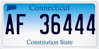 CT license plate AF36444