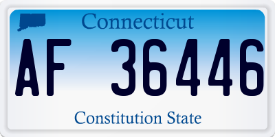 CT license plate AF36446