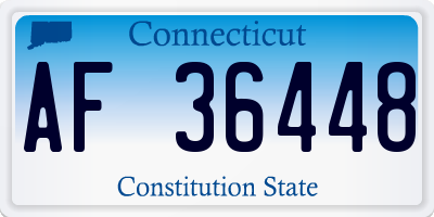 CT license plate AF36448
