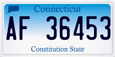 CT license plate AF36453