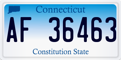CT license plate AF36463