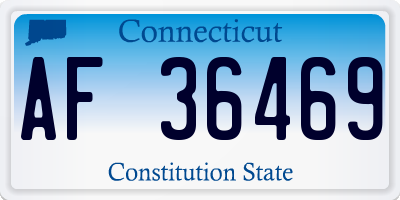 CT license plate AF36469