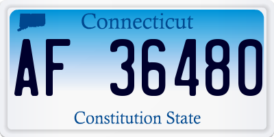 CT license plate AF36480