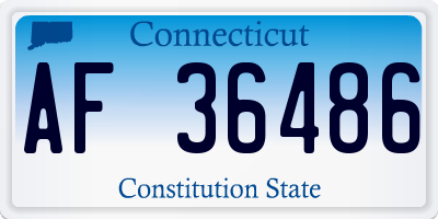 CT license plate AF36486
