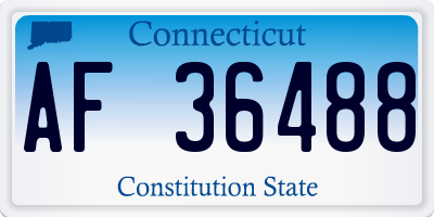 CT license plate AF36488