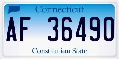 CT license plate AF36490