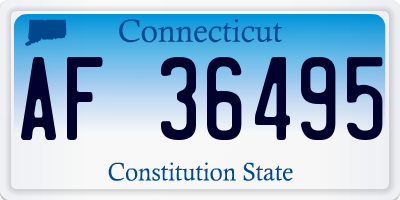 CT license plate AF36495