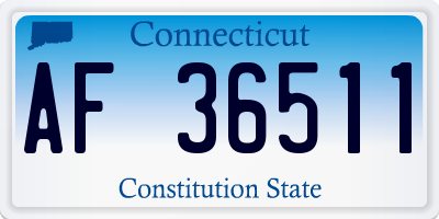 CT license plate AF36511