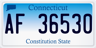 CT license plate AF36530
