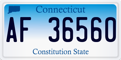 CT license plate AF36560