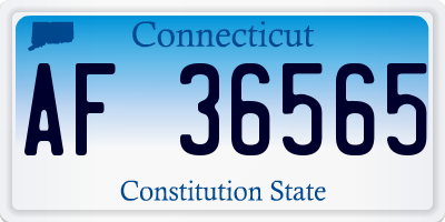 CT license plate AF36565