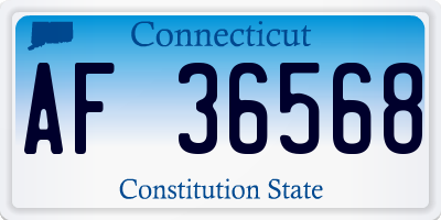 CT license plate AF36568