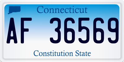 CT license plate AF36569