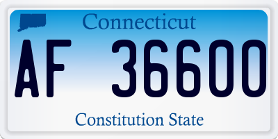 CT license plate AF36600