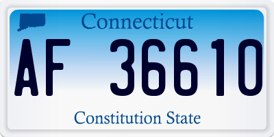 CT license plate AF36610