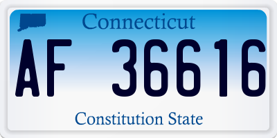 CT license plate AF36616