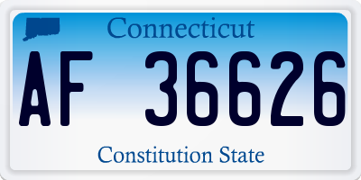 CT license plate AF36626