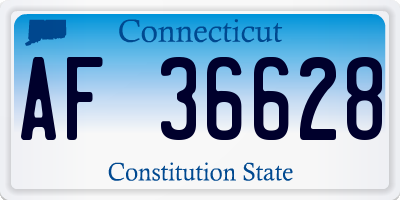 CT license plate AF36628
