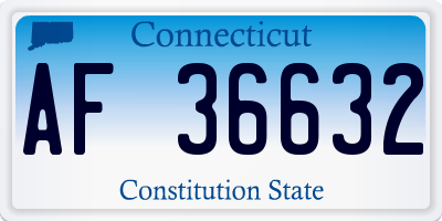 CT license plate AF36632