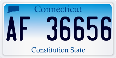 CT license plate AF36656