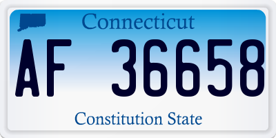 CT license plate AF36658