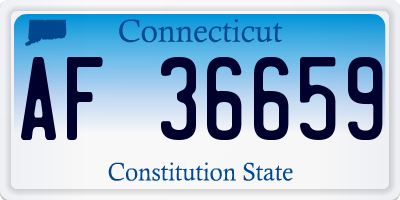 CT license plate AF36659