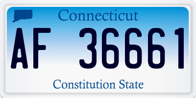 CT license plate AF36661