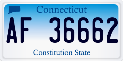 CT license plate AF36662