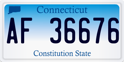 CT license plate AF36676