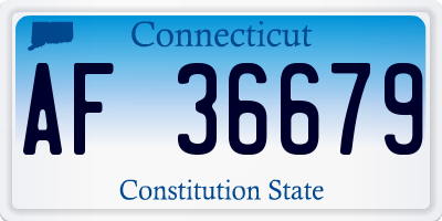 CT license plate AF36679