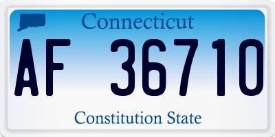 CT license plate AF36710