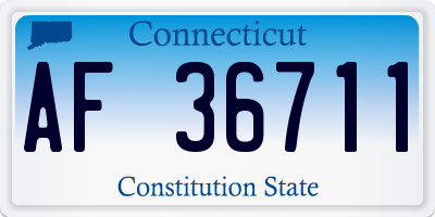 CT license plate AF36711