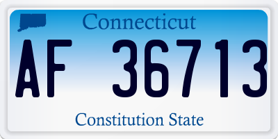 CT license plate AF36713