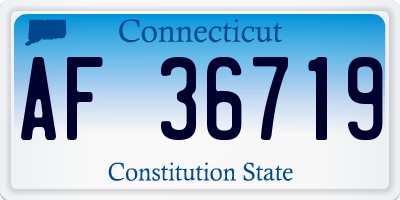 CT license plate AF36719