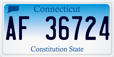 CT license plate AF36724