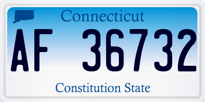 CT license plate AF36732