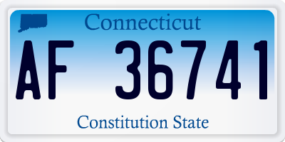 CT license plate AF36741