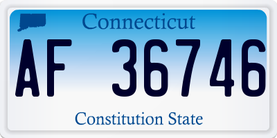 CT license plate AF36746