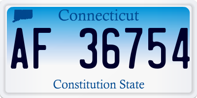 CT license plate AF36754