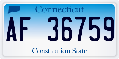 CT license plate AF36759