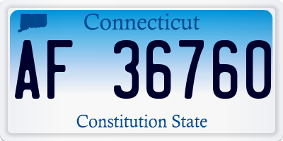 CT license plate AF36760