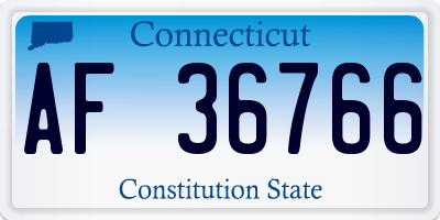 CT license plate AF36766