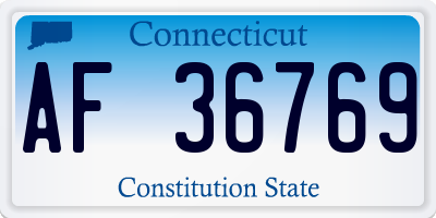 CT license plate AF36769