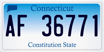 CT license plate AF36771