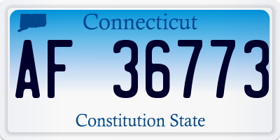 CT license plate AF36773