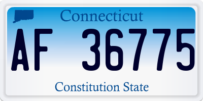 CT license plate AF36775