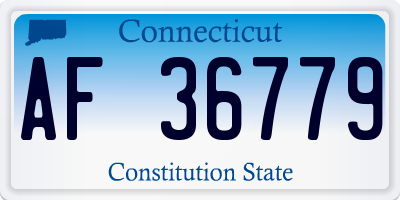 CT license plate AF36779