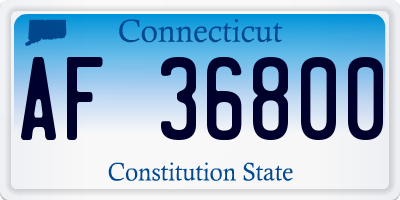 CT license plate AF36800